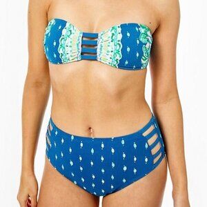 NWT Lilly Pulitzer Rumy bikini bottom and Bari bandeau bikini top set size 10
